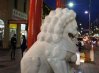Diners are protected by the Chinese Lions who look after Chinatown as they enjoy all the flavours of the area.
